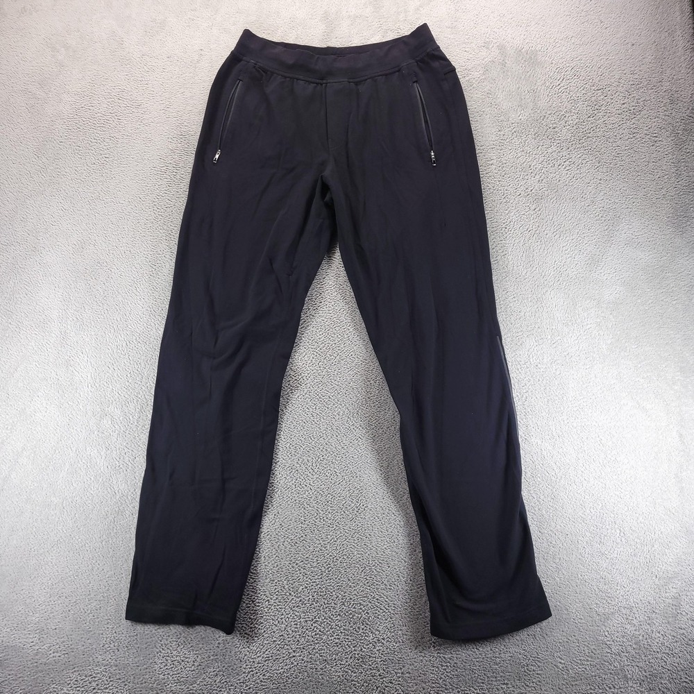 Lululemon Pants Mens L Black Knit Track Jogger Elastic Zip Pockets Gym Workout